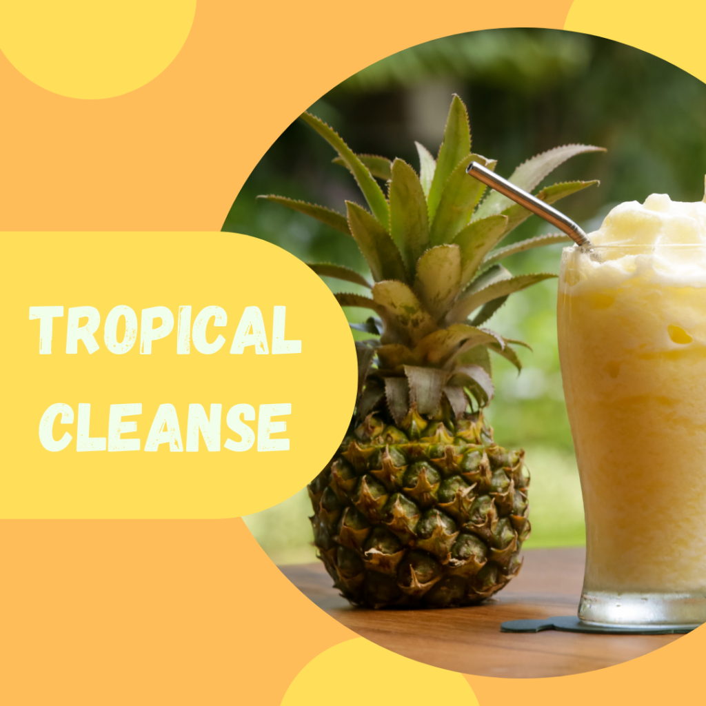 Nutrient-rich tropical cleanse smoothie made from natural ingredients for a revitalizing boost